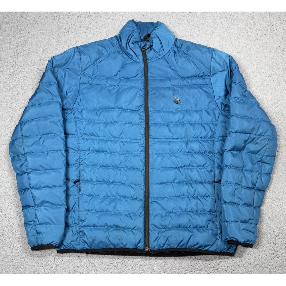Spyder Men's Blue Puffer Ski Jacket